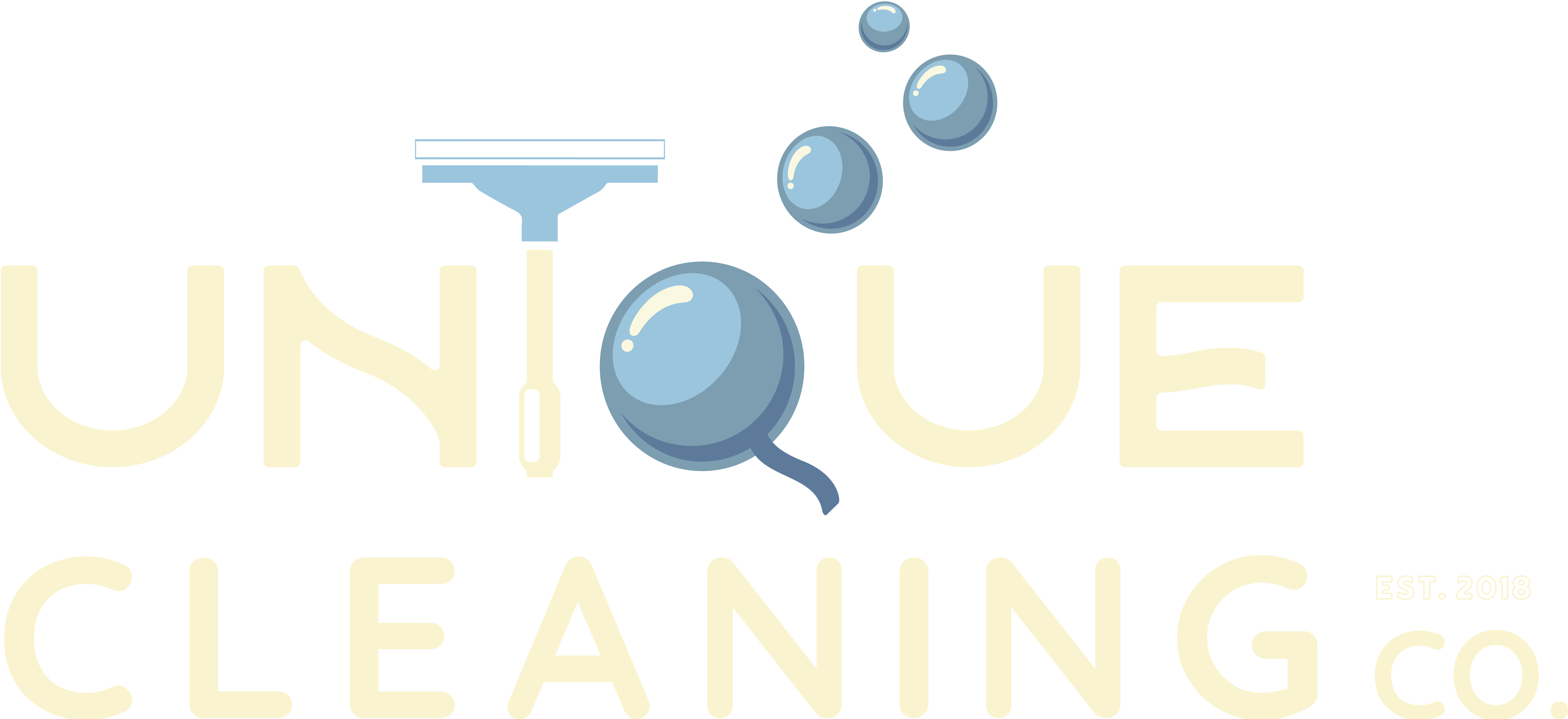 A logo for unique cleaning services
